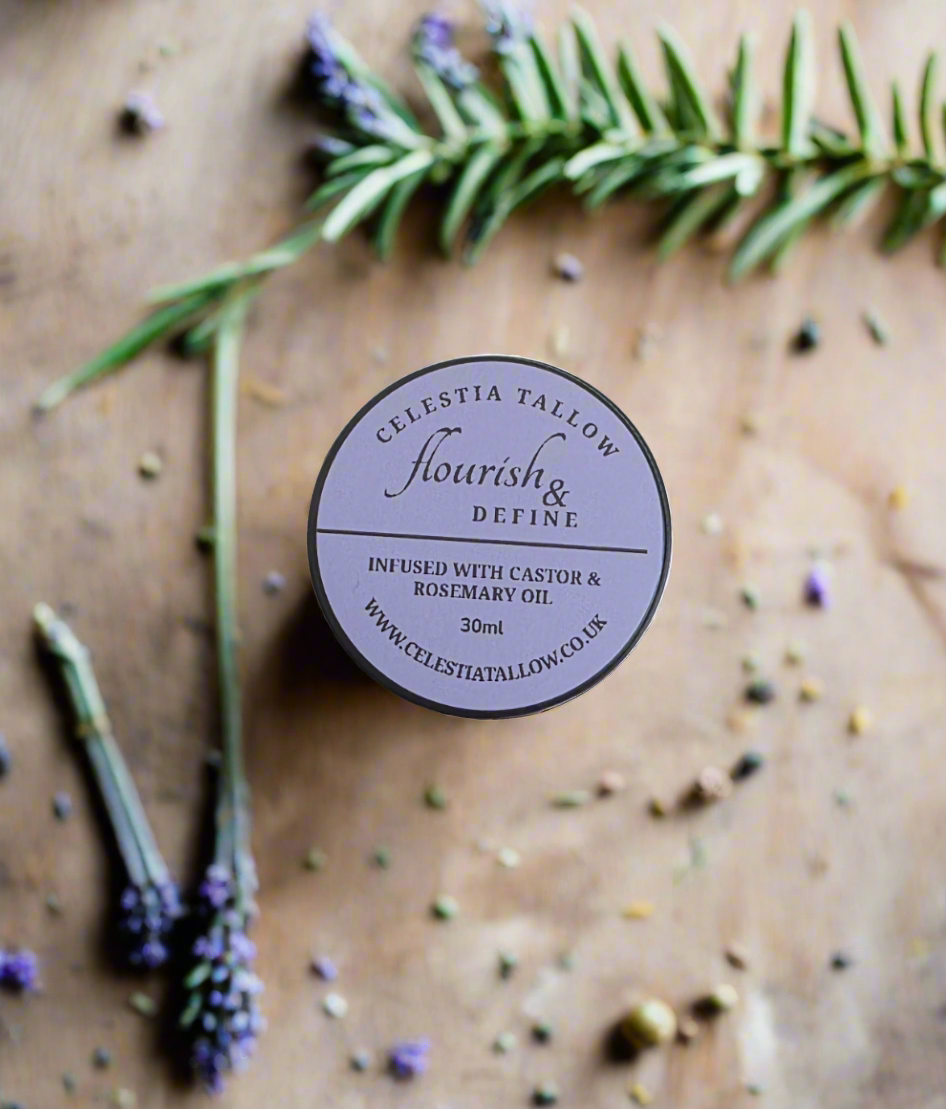 Flourish & Define - Castor & Rosemary Balm